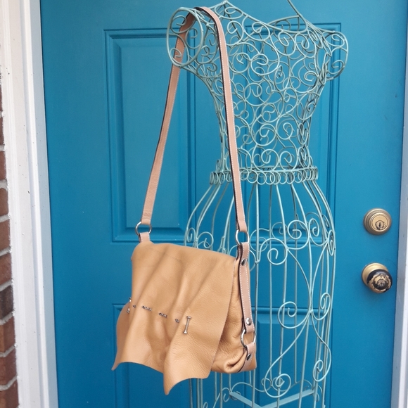 Genuine Leather Purse Natural Raw Soft Leather Bohemian Bag made in Argentina - Picture 8 of 17